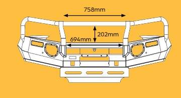 Oxley Bull Bar to suit Toyota Hilux 2024 (Facelift)